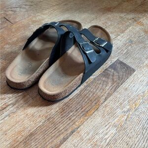 Black and tan Women's Sandals